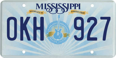 MS license plate OKH927