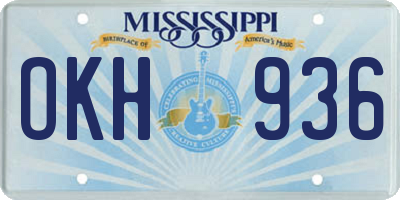 MS license plate OKH936