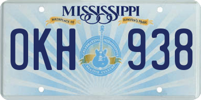 MS license plate OKH938