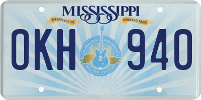 MS license plate OKH940