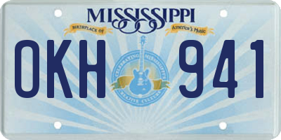 MS license plate OKH941