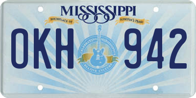 MS license plate OKH942