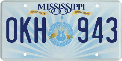 MS license plate OKH943