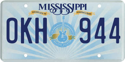 MS license plate OKH944