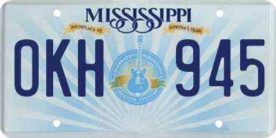 MS license plate OKH945