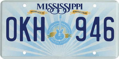 MS license plate OKH946