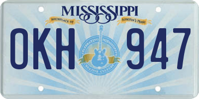 MS license plate OKH947