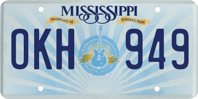 MS license plate OKH949