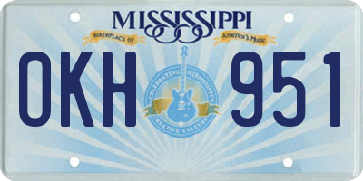 MS license plate OKH951