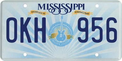 MS license plate OKH956