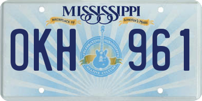MS license plate OKH961