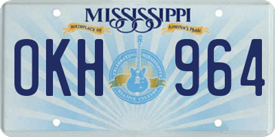 MS license plate OKH964