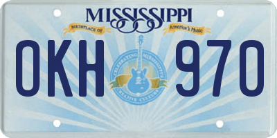 MS license plate OKH970