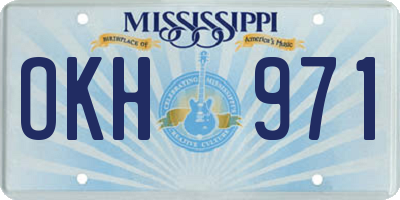 MS license plate OKH971