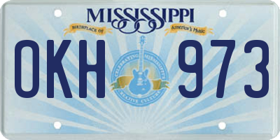 MS license plate OKH973