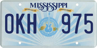MS license plate OKH975