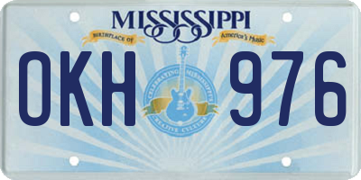 MS license plate OKH976