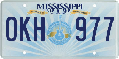 MS license plate OKH977