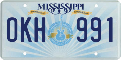MS license plate OKH991