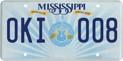MS license plate OKI008