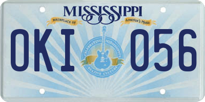 MS license plate OKI056