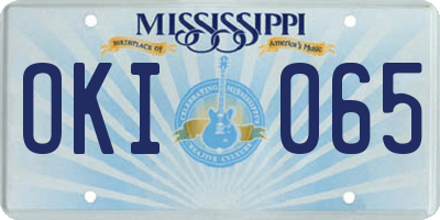 MS license plate OKI065