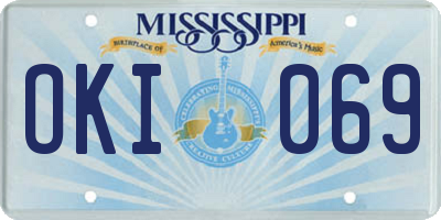 MS license plate OKI069
