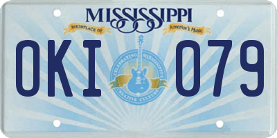 MS license plate OKI079