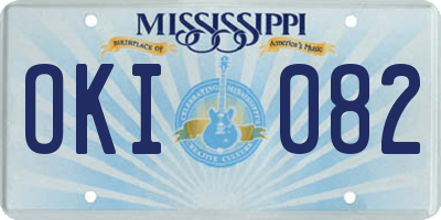 MS license plate OKI082