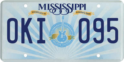 MS license plate OKI095