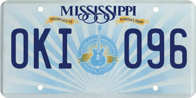 MS license plate OKI096