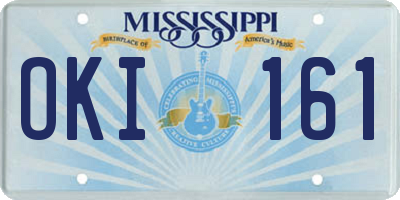 MS license plate OKI161