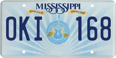 MS license plate OKI168