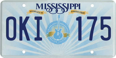 MS license plate OKI175