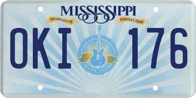 MS license plate OKI176