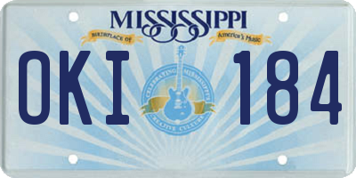 MS license plate OKI184