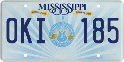 MS license plate OKI185