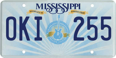 MS license plate OKI255
