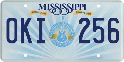 MS license plate OKI256