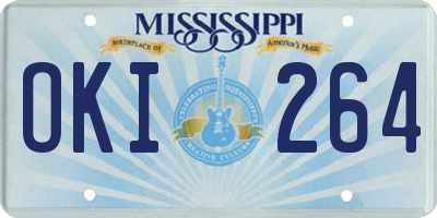 MS license plate OKI264