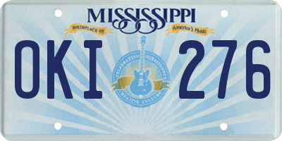 MS license plate OKI276