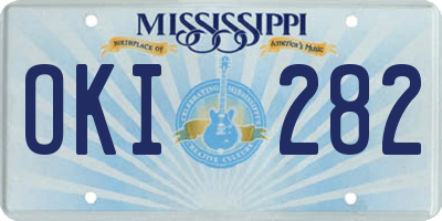 MS license plate OKI282