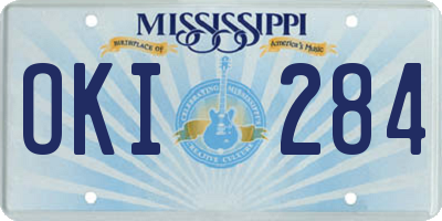 MS license plate OKI284