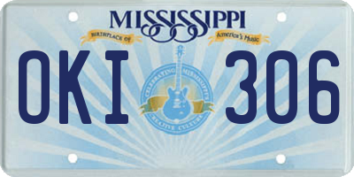 MS license plate OKI306