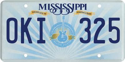 MS license plate OKI325