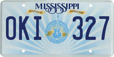 MS license plate OKI327