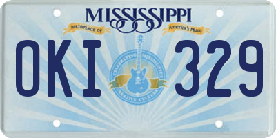 MS license plate OKI329