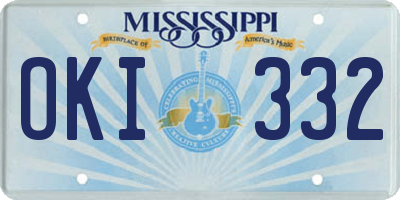 MS license plate OKI332