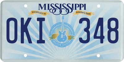 MS license plate OKI348