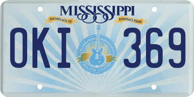 MS license plate OKI369